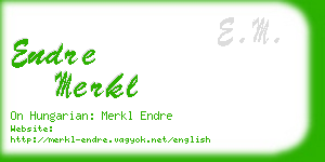 endre merkl business card